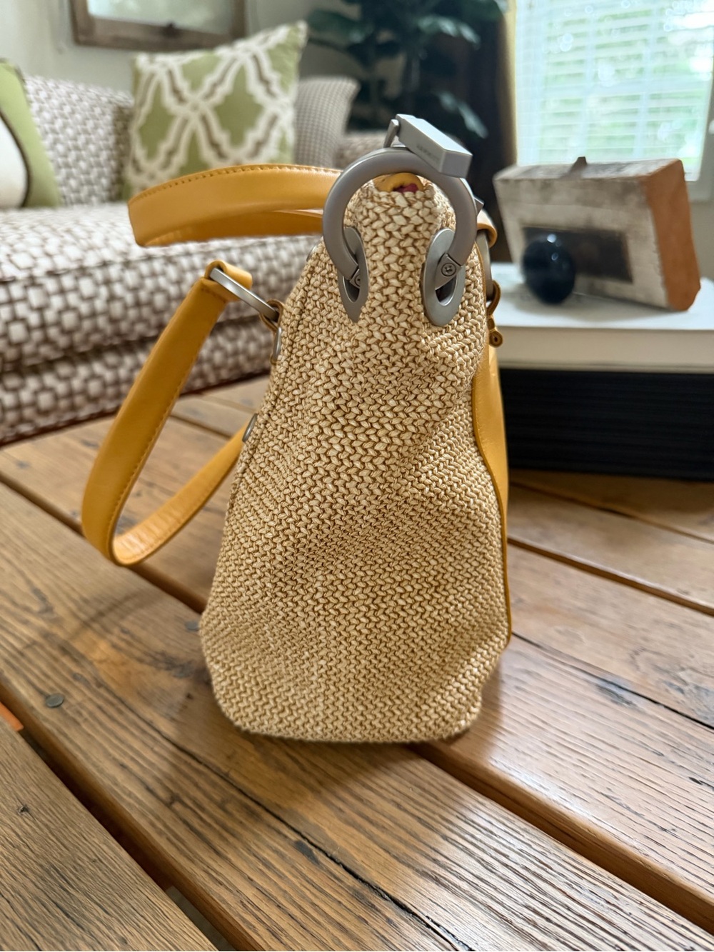 Hammitt Daniel Medium Satchel with Raffia - Like New! - Picture 5 of 10